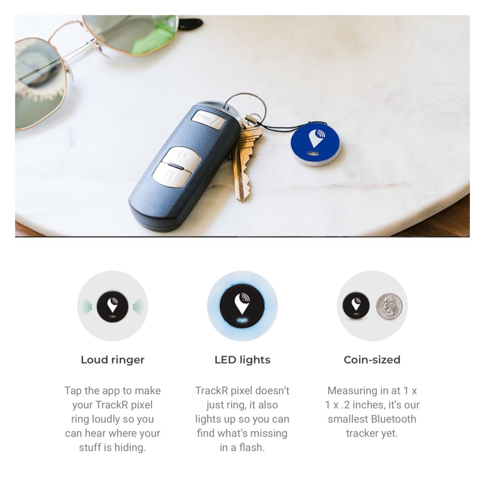 TRACKR PIXEL TRACKING DEVICE in Teal.